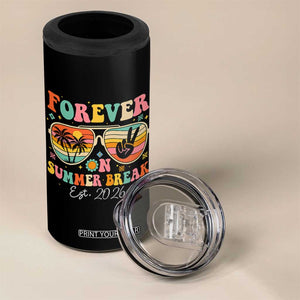 Retired Teacher Gift 4 in 1 Can Cooler Tumbler Forever On Summer Break Retirement 2026 TS10 Print Your Wear