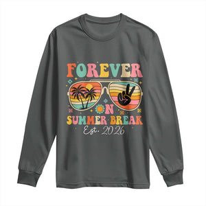 Retired Teacher Gift Long Sleeve Shirt Forever On Summer Break Retirement 2026 TS10 Dark Heather Print Your Wear