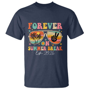 Retired Teacher Gift T Shirt Forever On Summer Break Retirement 2026 TS10 Navy Print Your Wear