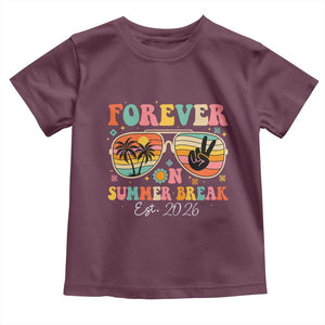 Retired Teacher Gift Toddler T Shirt Forever On Summer Break Retirement 2026 TS10 Maroon Print Your Wear