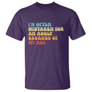 Im Often Mistaken For An Adult Because Of My Age T Shirt Sarcastic Quote Funny Saying Old Guys Birthday Gifts