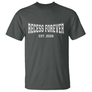 Retired Teacher T Shirt Retro Varsity Vintage Recess Forever Retirement 2026 TS10 Dark Heather Print Your Wear