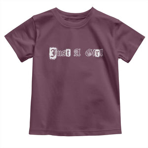 Just A Girl Toddler T Shirt Gothic Blackletter Typography Design