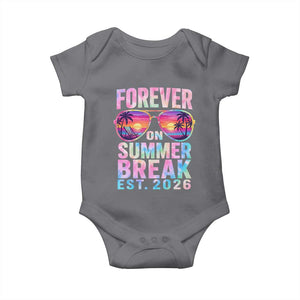 Retired Teacher Baby Onesie Forever On Summer Break Retirement 2026 TS10 Charcoal Print Your Wear