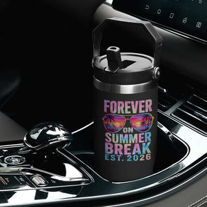 Retired Teacher Flip Straw Tumbler Forever On Summer Break Retirement 2026 TS10 Print Your Wear