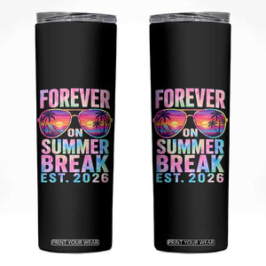 Retired Teacher Skinny Tumbler Forever On Summer Break Retirement 2026 TS10 Black Print Your Wear