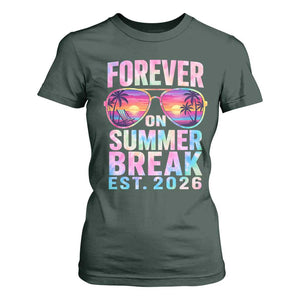 Retired Teacher T Shirt For Women Forever On Summer Break Retirement 2026 TS10 Dark Forest Green Print Your Wear