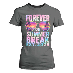 Retired Teacher T Shirt For Women Forever On Summer Break Retirement 2026 TS10 Dark Heather Print Your Wear