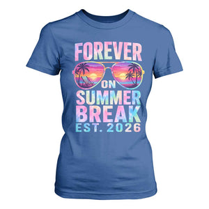 Retired Teacher T Shirt For Women Forever On Summer Break Retirement 2026 TS10 Royal Blue Print Your Wear