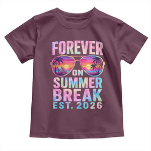 Retired Teacher Toddler T Shirt Forever On Summer Break Retirement 2026 TS10 Maroon Print Your Wear