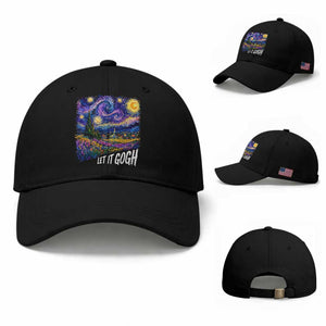 Let it Gogh Funny Vincent Van Gogh Starry Night Baseball Cap