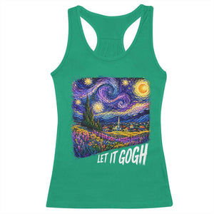 Let it Gogh Funny Vincent Van Gogh Starry Night Racerback Tank Top