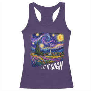 Let it Gogh Funny Vincent Van Gogh Starry Night Racerback Tank Top
