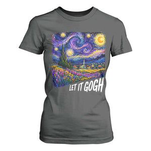 Let it Gogh Funny Vincent Van Gogh Starry Night T Shirt For Women