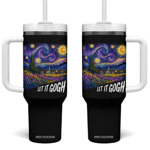 Let it Gogh Funny Vincent Van Gogh Starry Night Tumbler With Handle