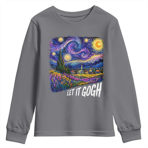 Let it Gogh Funny Vincent Van Gogh Starry Night Youth Sweatshirt
