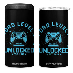 Promoted to Dad 2026 4 in 1 Can Cooler Tumbler New Dad Gifts for First Time Daddy Fathers Day TS10 One Size: 16 oz Black Print Your Wear