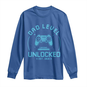 Promoted to Dad 2026 Long Sleeve Shirt New Dad Gifts for First Time Daddy Fathers Day TS10 Royal Blue Print Your Wear