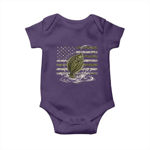 Flounder Fishing Camouflage American Flag Baby Onesie Patriotic Flatfish Angler Gift Saltwater Fishing Lovers