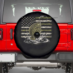 Flounder Fishing Camouflage American Flag Spare Tire Cover Patriotic Flatfish Angler Gift Saltwater Fishing Lovers