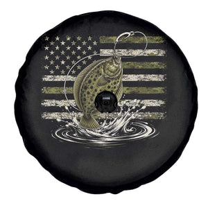 Flounder Fishing Camouflage American Flag Spare Tire Cover Patriotic Flatfish Angler Gift Saltwater Fishing Lovers