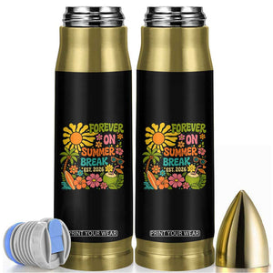 Retired Teacher Gift Bullet Tumbler Forever On Summer Break Retirement 2026 Vintage Flower Graphic TS10 Black Print Your Wear