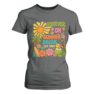 Retired Teacher Gift T Shirt For Women Forever On Summer Break Retirement 2026 Vintage Flower Graphic TS10 Dark Heather Print Your Wear