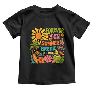 Retired Teacher Gift Toddler T Shirt Forever On Summer Break Retirement 2026 Vintage Flower Graphic TS10 Black Print Your Wear