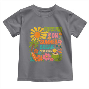 Retired Teacher Gift Toddler T Shirt Forever On Summer Break Retirement 2026 Vintage Flower Graphic TS10 Charcoal Print Your Wear