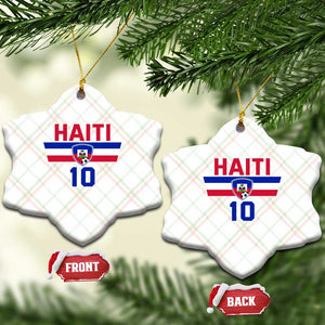 Haiti Haitian Flag Ceramic Ornament Proud Haitienne Cheer Country Favorite Spirit Game Caribbean Souvenir
