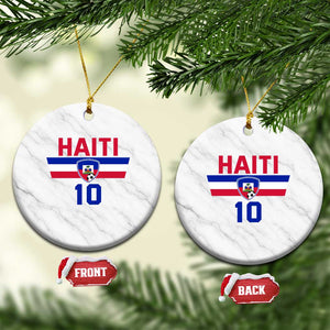 Haiti Haitian Flag Ceramic Ornament Proud Haitienne Cheer Country Favorite Spirit Game Caribbean Souvenir