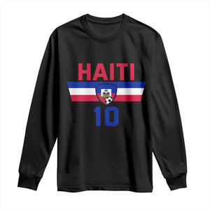 Haiti Haitian Flag Long Sleeve Shirt Proud Haitienne Cheer Country Favorite Spirit Game Caribbean Souvenir