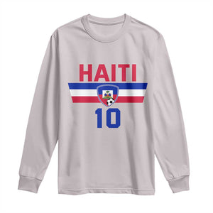 Haiti Haitian Flag Long Sleeve Shirt Proud Haitienne Cheer Country Favorite Spirit Game Caribbean Souvenir