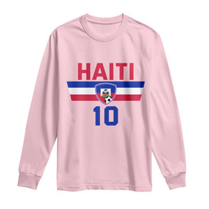Haiti Haitian Flag Long Sleeve Shirt Proud Haitienne Cheer Country Favorite Spirit Game Caribbean Souvenir