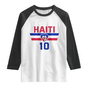 Haiti Haitian Flag Raglan Shirt Proud Haitienne Cheer Country Favorite Spirit Game Caribbean Souvenir