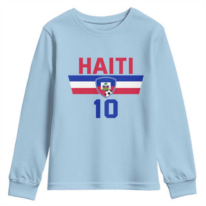 Haiti Haitian Flag Youth Sweatshirt Proud Haitienne Cheer Country Favorite Spirit Game Caribbean Souvenir
