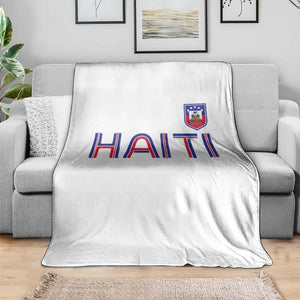 Haiti Flag Crest Throw Blanket Haitian Pride National Heritage Patriotic Graphic