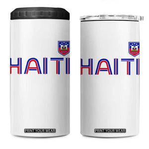 Haiti Flag Crest 4 in 1 Can Cooler Tumbler Haitian Pride National Heritage Patriotic Graphic