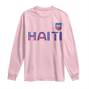 Haiti Flag Crest Long Sleeve Shirt Haitian Pride National Heritage Patriotic Graphic