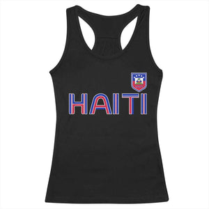 Haiti Flag Crest Racerback Tank Top Haitian Pride National Heritage Patriotic Graphic