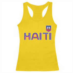 Haiti Flag Crest Racerback Tank Top Haitian Pride National Heritage Patriotic Graphic