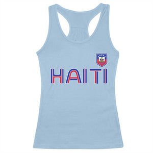 Haiti Flag Crest Racerback Tank Top Haitian Pride National Heritage Patriotic Graphic