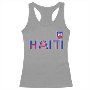 Haiti Flag Crest Racerback Tank Top Haitian Pride National Heritage Patriotic Graphic