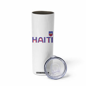Haiti Flag Crest Skinny Tumbler Haitian Pride National Heritage Patriotic Graphic