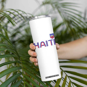Haiti Flag Crest Skinny Tumbler Haitian Pride National Heritage Patriotic Graphic