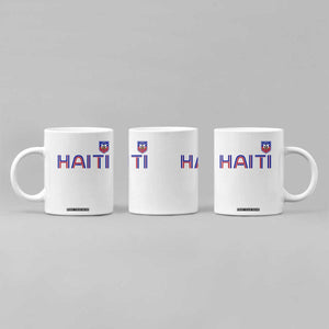 Haiti Flag Crest Coffee Mug Haitian Pride National Heritage Patriotic Graphic
