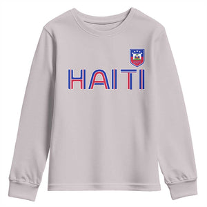 Haiti Flag Crest Youth Sweatshirt Haitian Pride National Heritage Patriotic Graphic