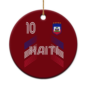 Haiti Soccer Ceramic Ornament Haitian Football Fan Pride National Team Support Graphic