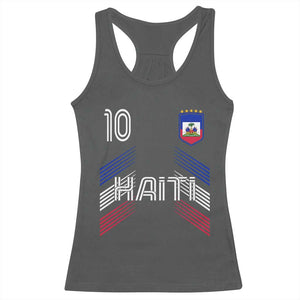 Haiti Soccer Racerback Tank Top Haitian Football Fan Pride National Team Support Graphic