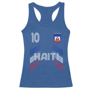 Haiti Soccer Racerback Tank Top Haitian Football Fan Pride National Team Support Graphic